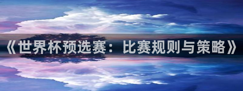 欧洲区世界杯预选赛：《世界杯预选赛：比赛规则与策略》